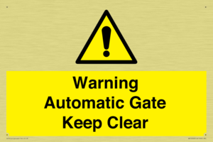 Warning Automatic Gate Keep Clear